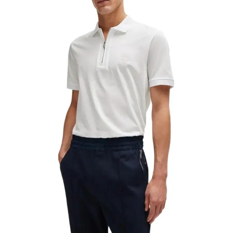 HUGO BOSS x Porsche Polo Shirt In Mercerized Cotton Polo Shirt Men's White-5