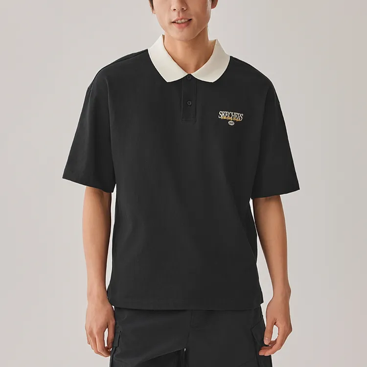 Skechers Sports And Leisure Polo Shirt Men's Carbon Black-2