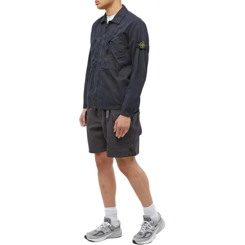 STONE ISLAND STONE ISLAND SS23 Nylon Meta Jackets Unisex Black Blue-4