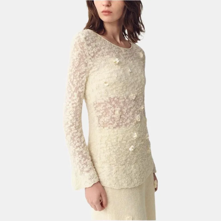 YANGZHIDAO Sweater Women's Cream White-2