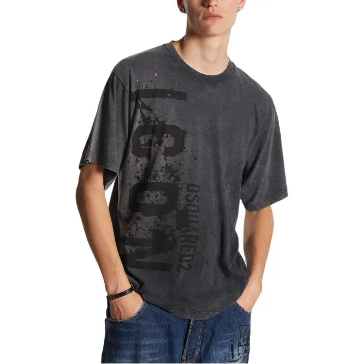 DSQUARED 2 Icon Printed Crewneck T Shirt-2