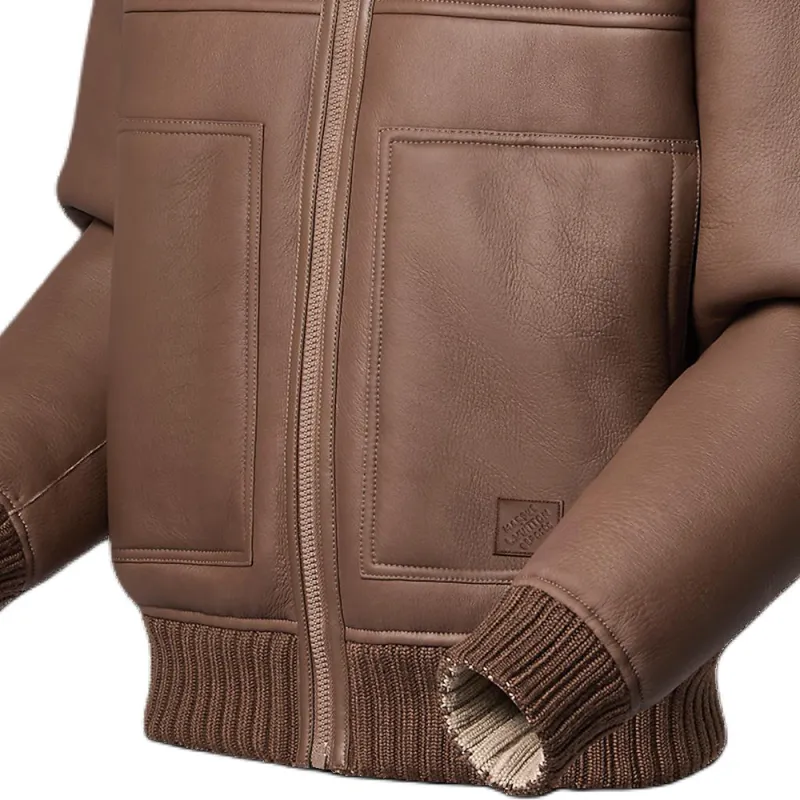 LOUIS VUITTON SS25 Leather Jacket Men's Gray Brown-6