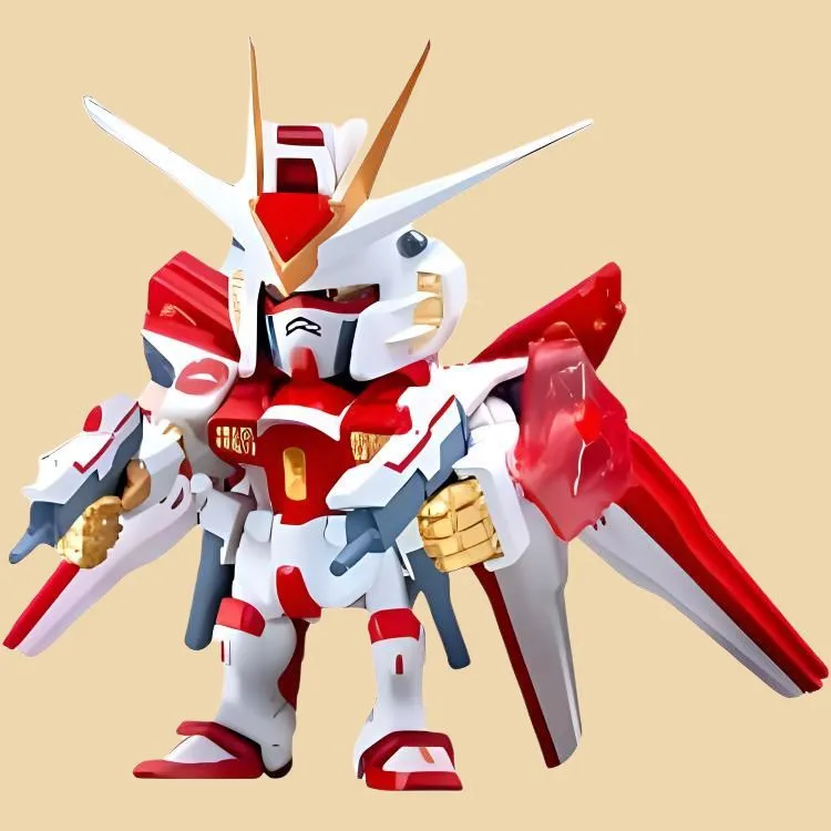 Pizzahut x GUNDAM Red White Gold Must Win Color Scheme Model Kits-2