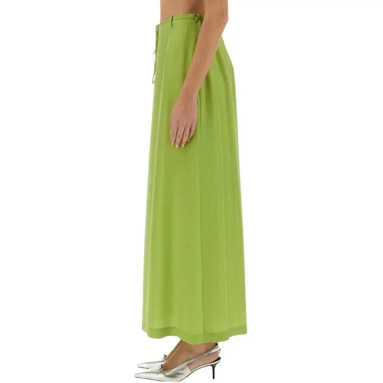 Alysi Slit Detailed Drawstring Maxi Skirt-2
