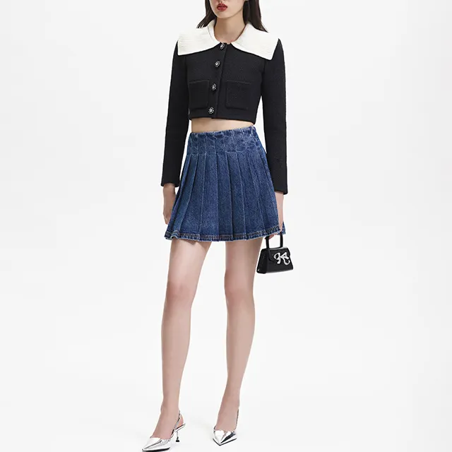 Self portrait Cropped Knitted Cardigan-2