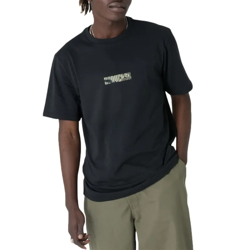 Converse CHEVRON CAMO FILL T Shirt Men's Black-2