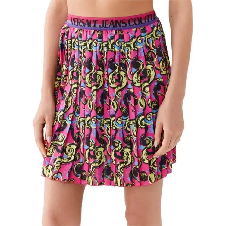 VERSACE JEANS COUTURE Baroque print Pleated Miniskirt-3