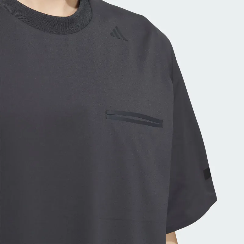 Adidas WZ PREMIUM T Shirt Men's Dark Heather Gray-4