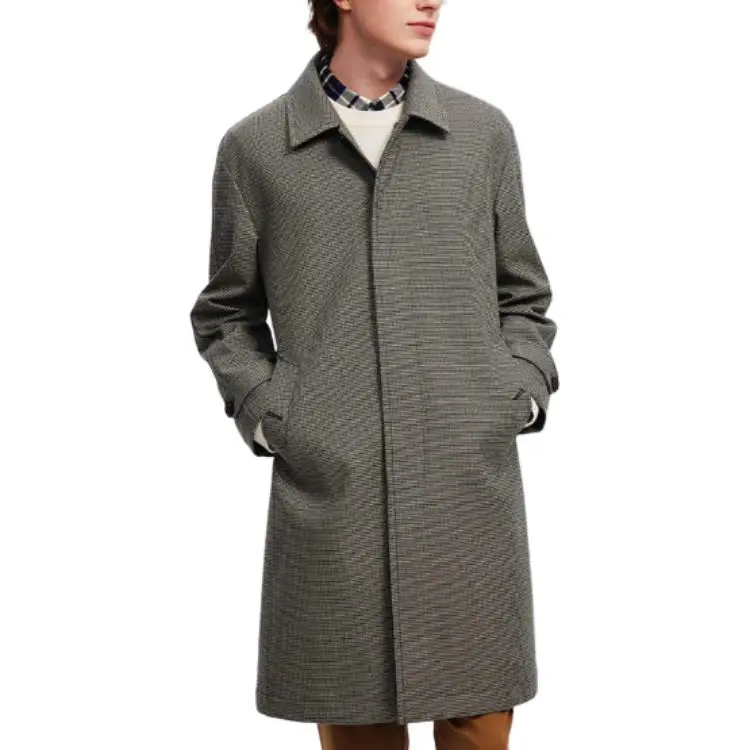 HAZZYS Trench Coats Men Brown-2