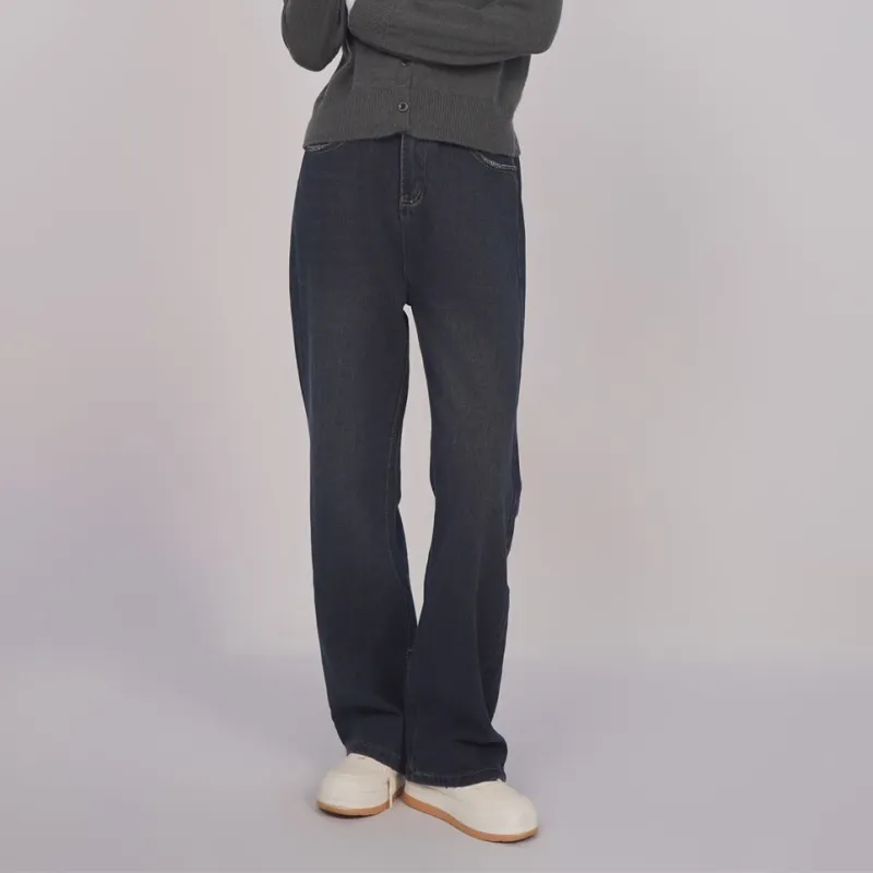 YuChaJia Jeans Women's Blue Gray-2