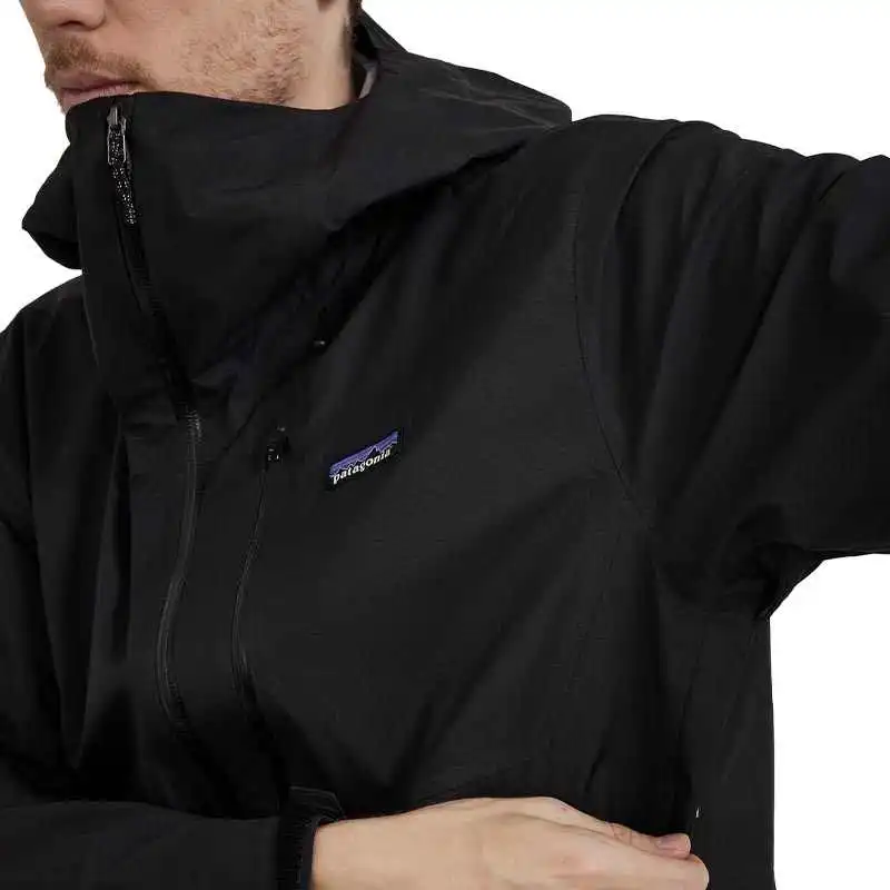 Patagonia Granite Crest Windbreaker Jackets Unisex Black Comes With Necklace-4