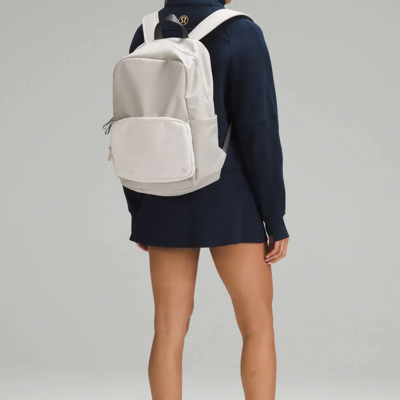 Lululemon Everywhere Canvas Backpack Unisex RWLI/WHTO/TVSG Linen Mixed White Egg White-3