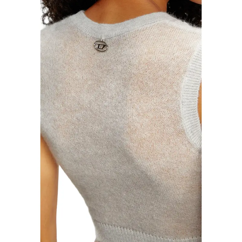 DIESEL M Arostica Bra Detailed Sheer Knitted Top-3