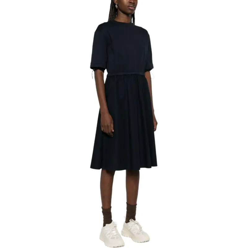 Moncler Short Sleeved Drawstring Midi Dress-2