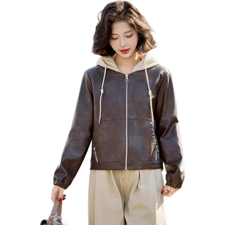 Yi Mengyuan Leather Jacket Women's-3