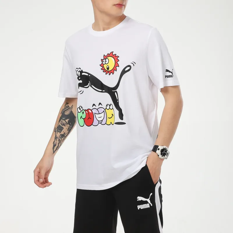 PUMA Summer Streetwear T Shirt Men's White-3