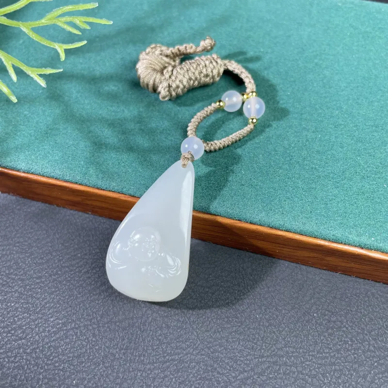 BUDOUXIAOAI Pendants White Jade Women's-2