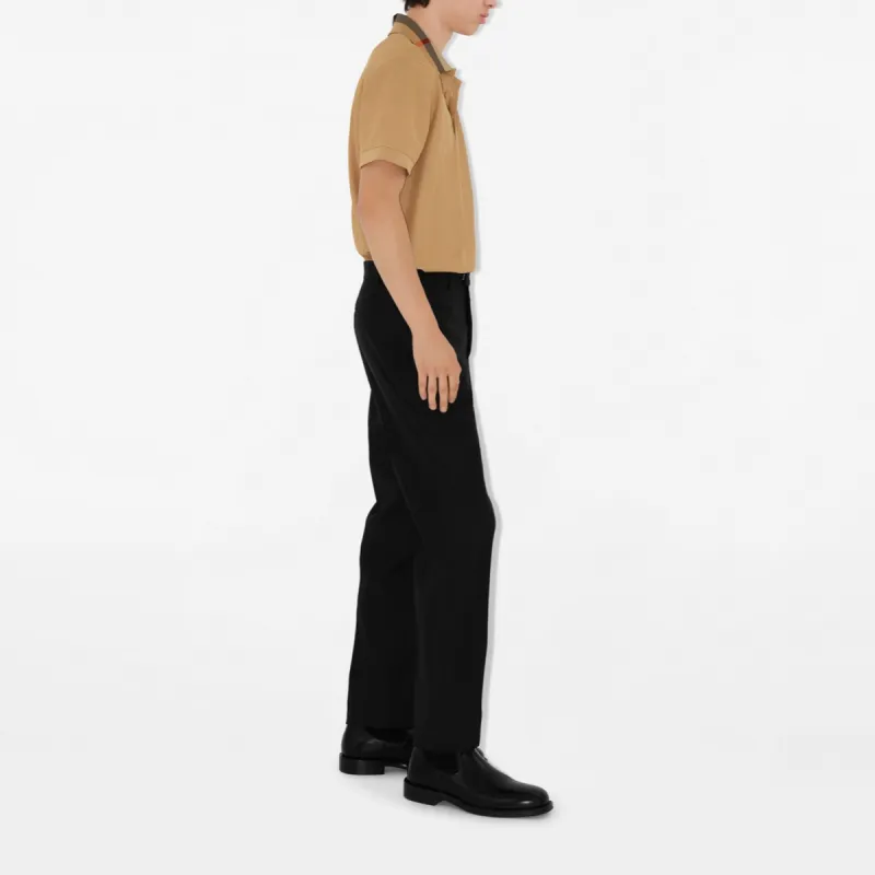 Burberry Vintage Check detail Cotton Polo Shirt-3