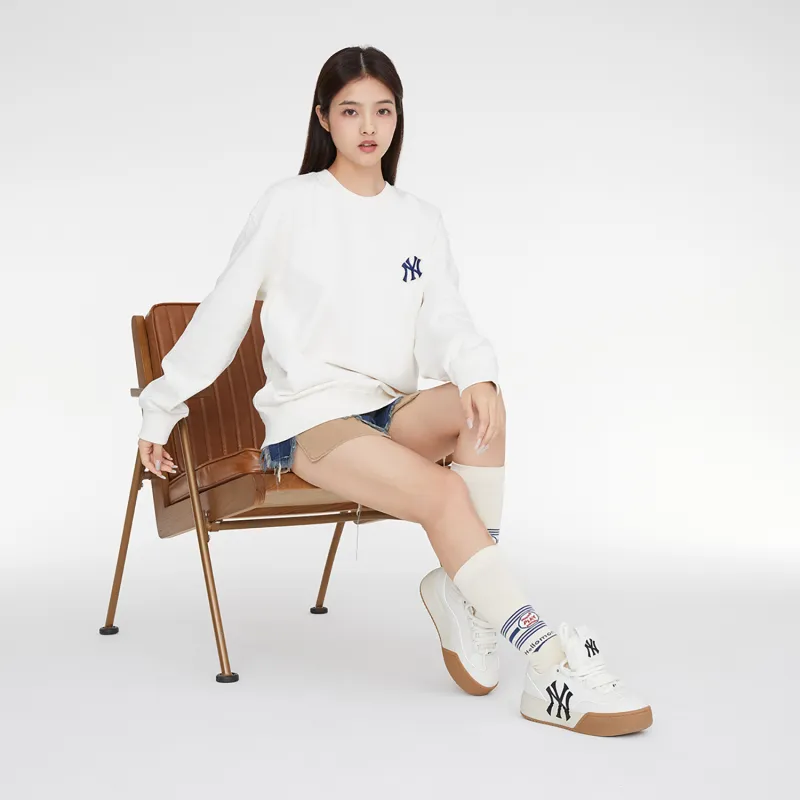 MLB New York Yankees Sweatshirts Unisex Ecru-3