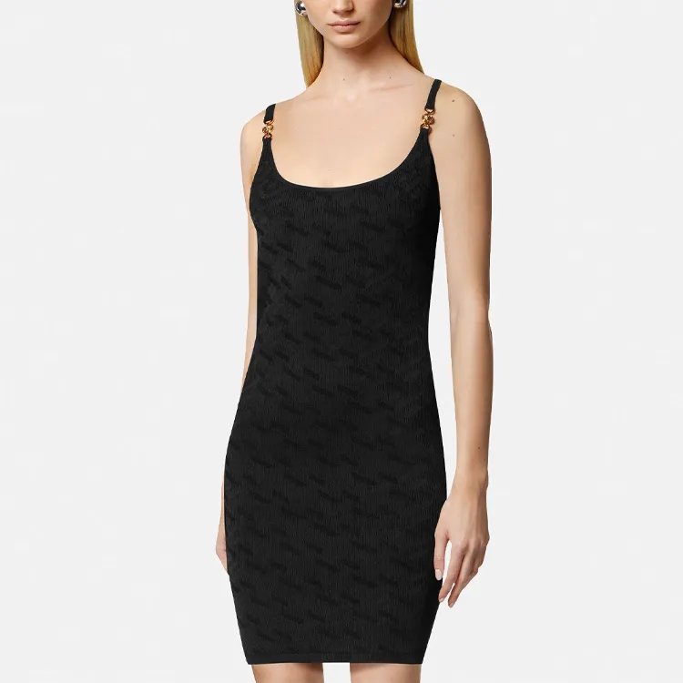 VERSACE Greca Pattern Sleeveless Dress-3