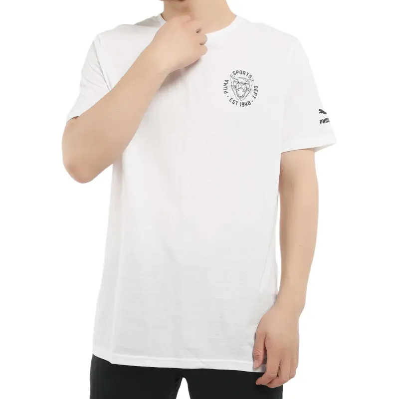 PUMA T Shirts Men White-3