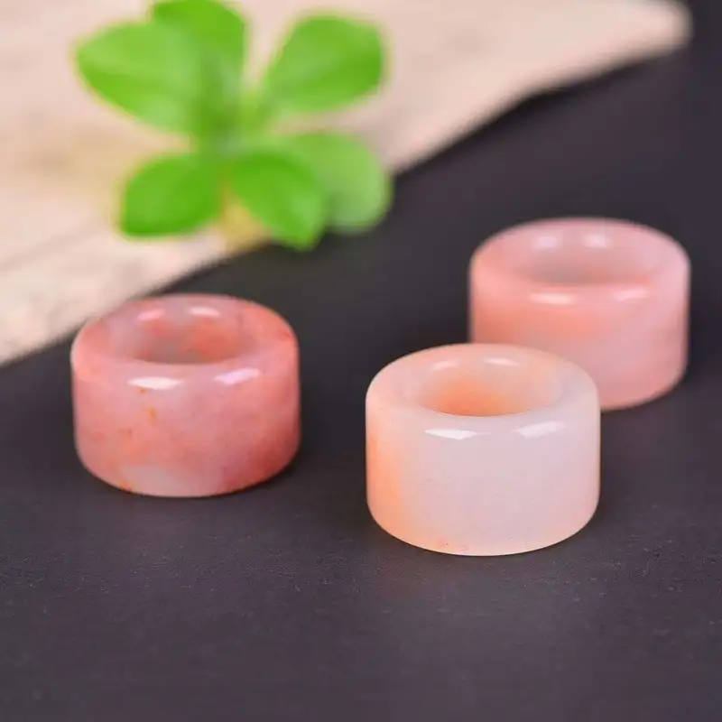 Gifts Golden Silk Jade Rings Unisex-6