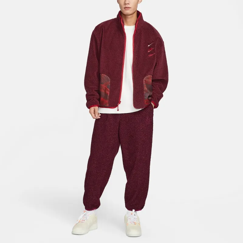 Nike FW23 Velvet-feel Coat Men's Red Team-5