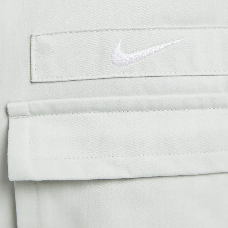 Nike Life Woven Military Short-Sleeve Button-Down Shirt 'Light Silver'-3