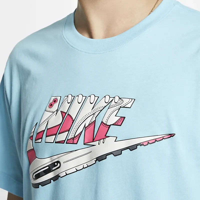 Nike T Shirts Men Blue-5