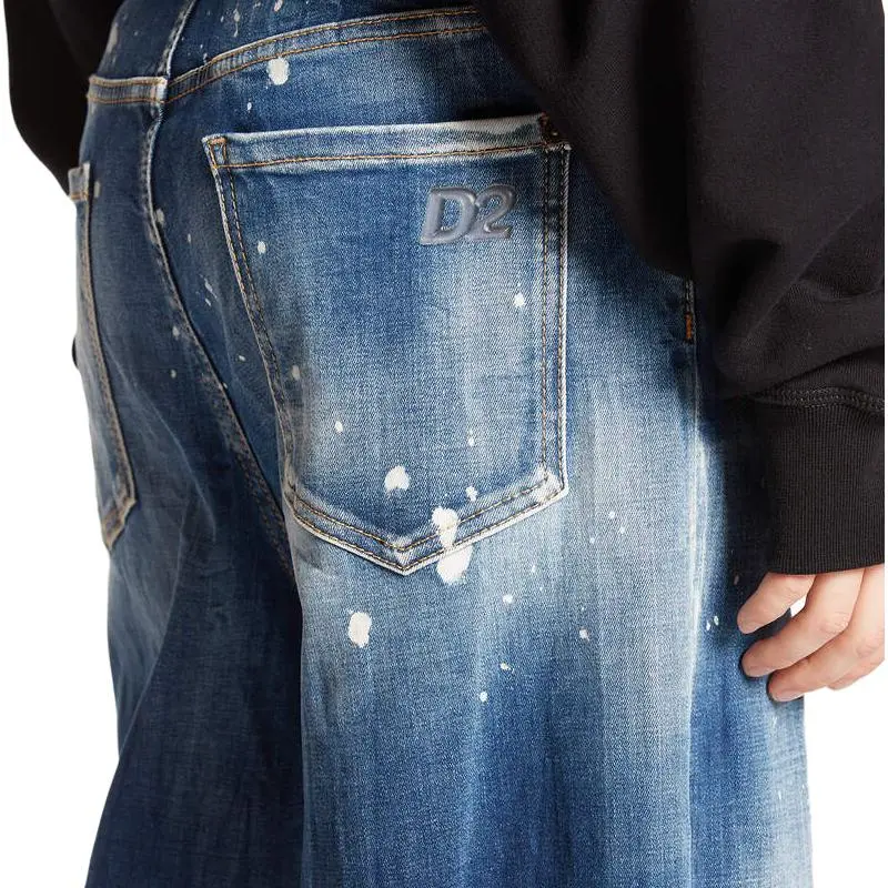 DSQUARED 2 Medium Kinky Wash Traveller Jeans Jeans Women's Marine Blue-5