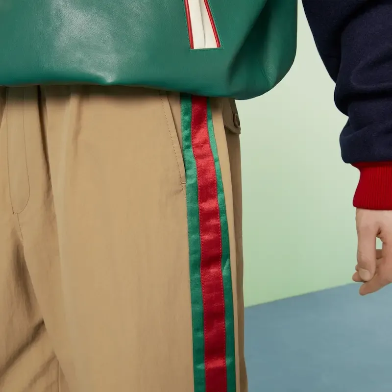 GUCCI Logo Embroidered Tapered Pants-3