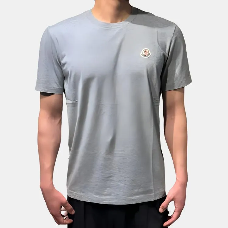 Moncler T-Shirts Men Gray-2