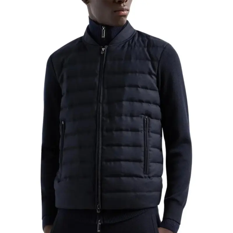 EMPORIO ARMANI Travel Essential Knit Blouson With Quilted Insert-2