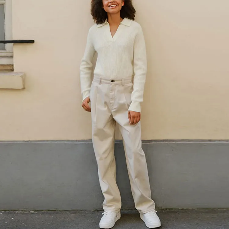 UNIQLO X CDC Co-brand Jeans Women's Light Beige-2