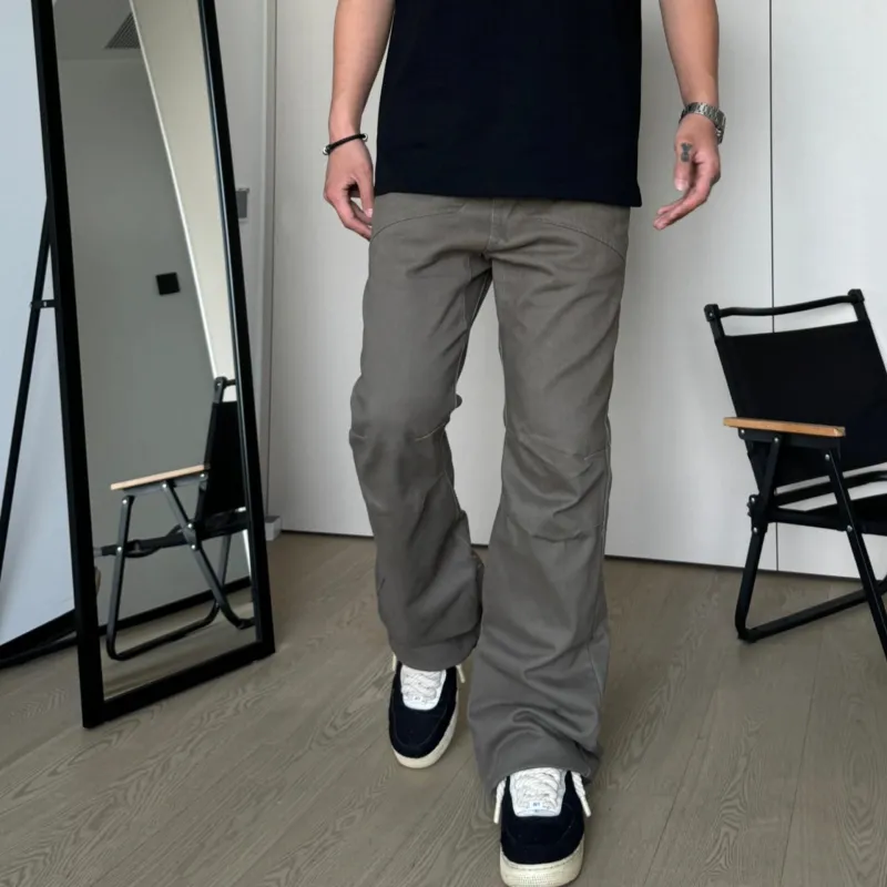 HLPT Casual Pants Unisex Gray-2