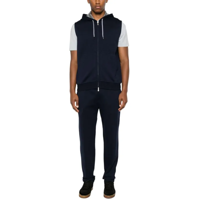 Brunello Cucinelli Drawstring Sleeveless Hoodie-1