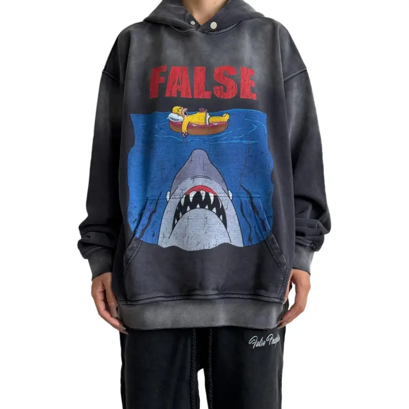 False Perception Sweatshirt Unisex Washed Black-3