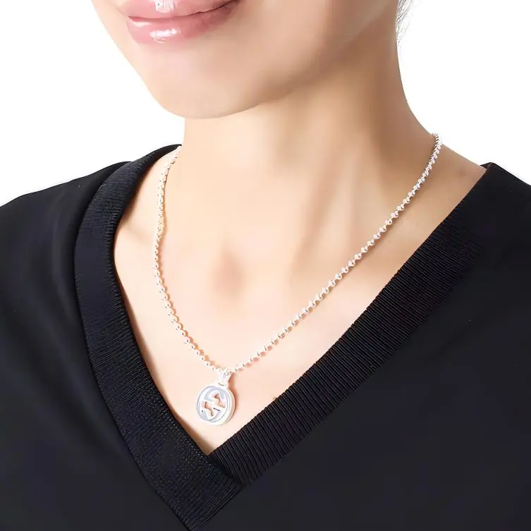 GUCCI Interlocking G Necklace In Silver-4