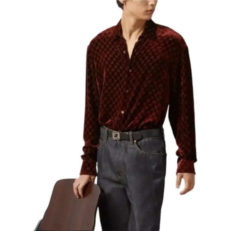GUCCI Shirts Men Red-1