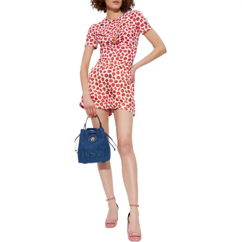 VERSACE Floral Printed Elasticated Waistband Shorts-2