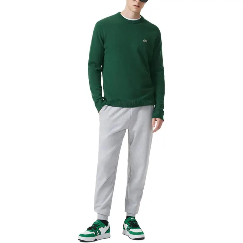 LACOSTE Sweaters Men Crocodile Green-3