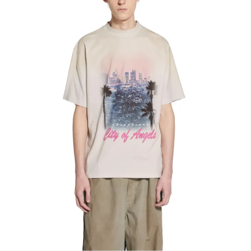 Balenciaga Drop Shoulder Sleeve T Shirt Unisex White Regular Fit-2