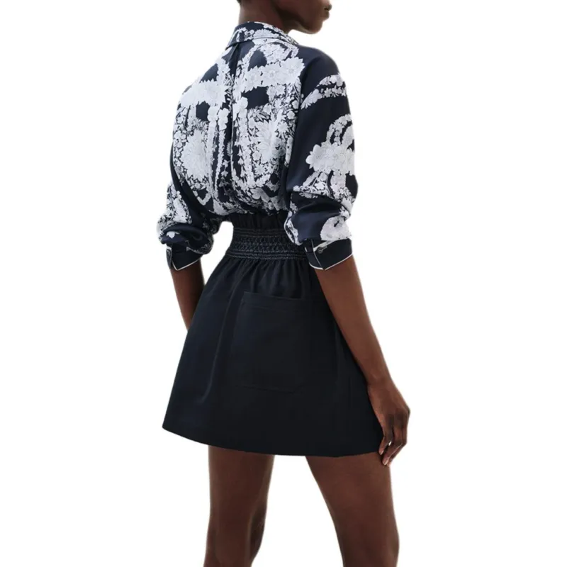 HERMES SS25 Casual Short Skirts Women's Black Blue-2