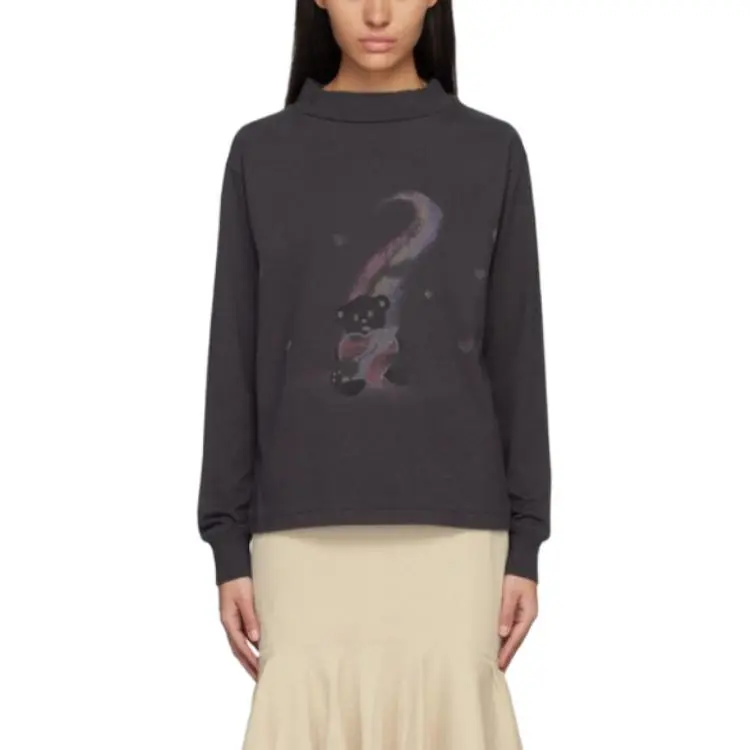 WE11DONE Round Neck Graphic Printed Top-1