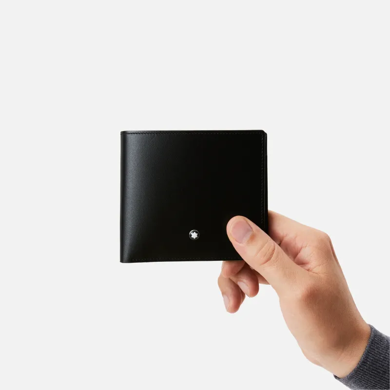 MONTBLANC Meisterstuck Grained Cow Leather Card Holder Wallet Men's Black-4