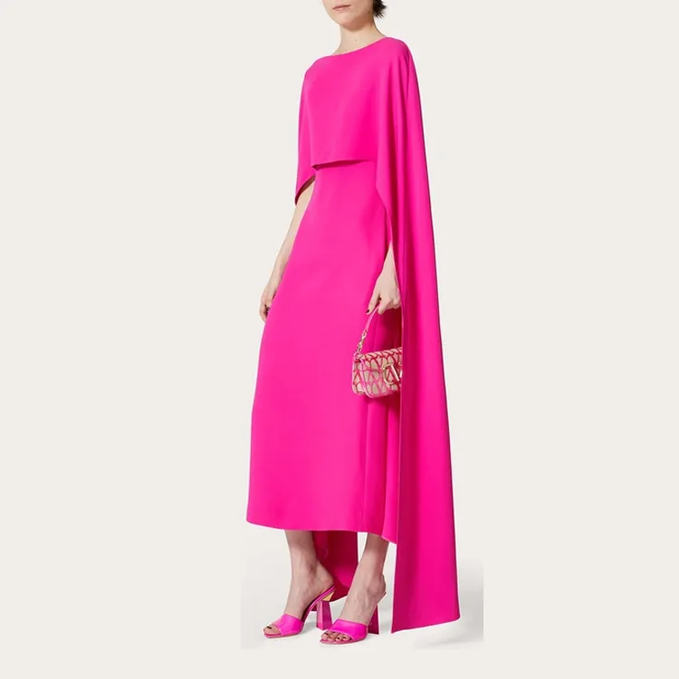 Valentino Long-Sleeved Dresses Women's Rose Red-2