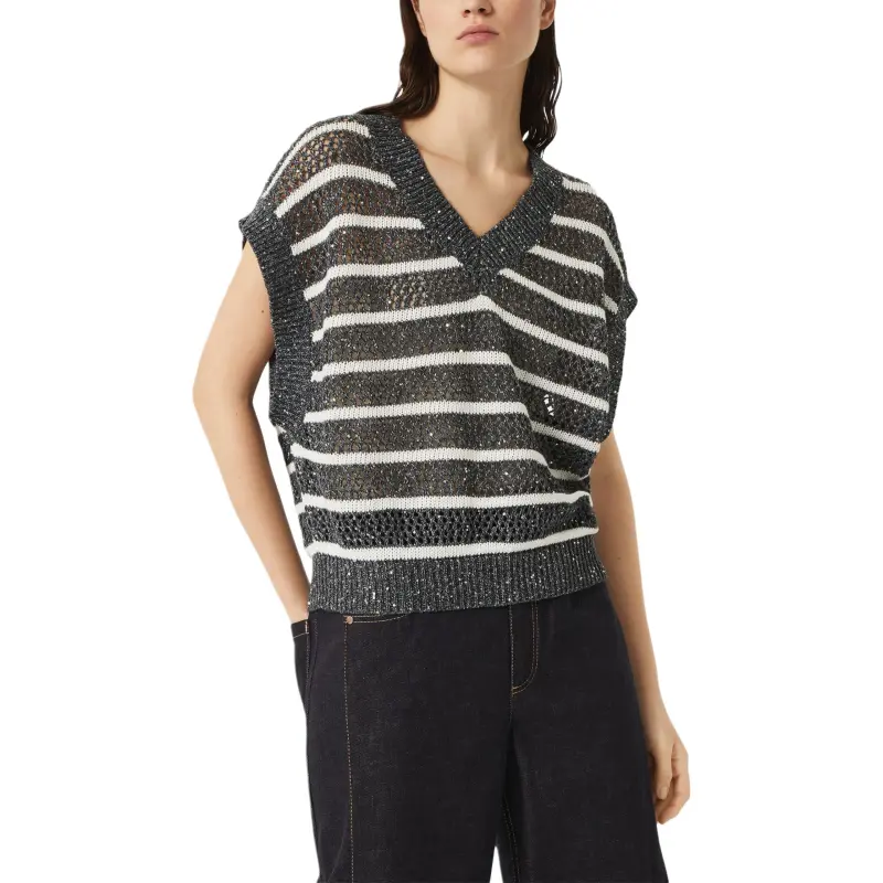 Brunello Cucinelli V Neck Knitted Vest-1