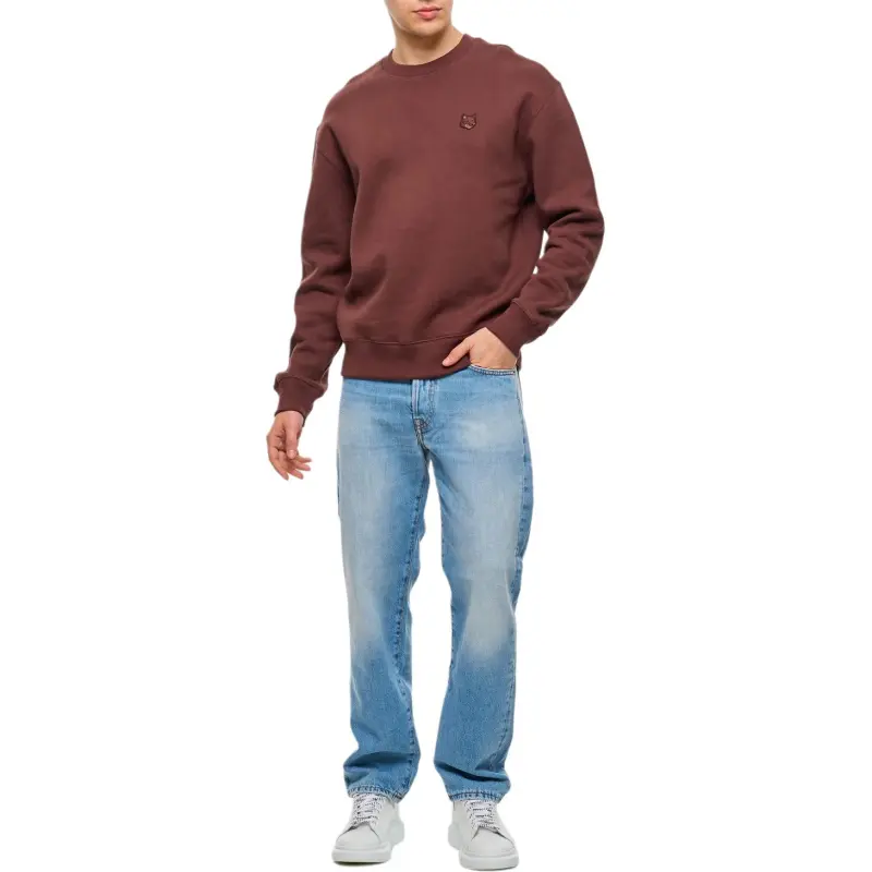 Maison Kitsune Fox Head Patch Crewneck Sweatshirt-2