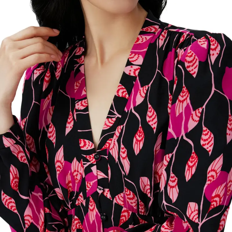 DVF Diane Von Furstenberg Erica Long Sleeved Midi Dress-3