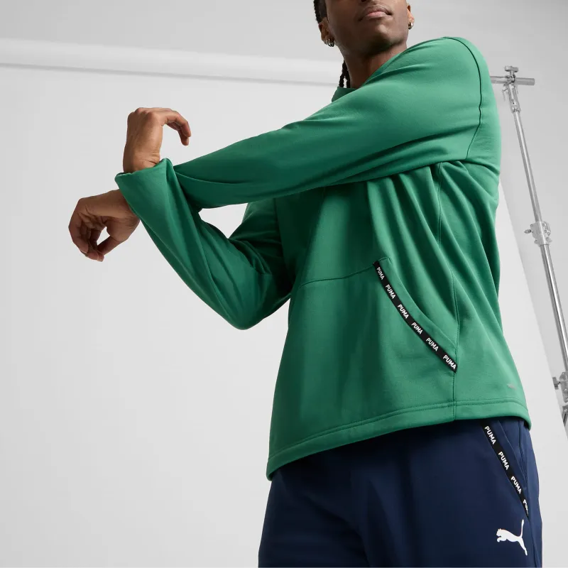PUMA Fit Pwrfleece Hoodie Sweatshirt Men's Green-2